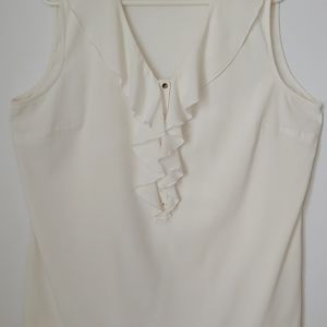 🔥Calvin Klein Women's blouse button ruffled front